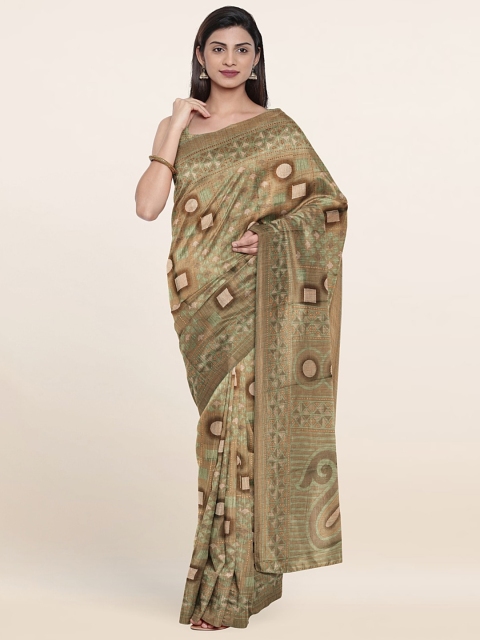 

Pothys Cotton Blend Saree, Green