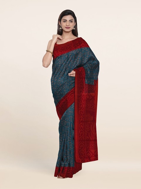 

Pothys Teal & Red Saree