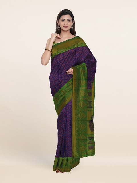 

Pothys Blue & Green Floral Saree