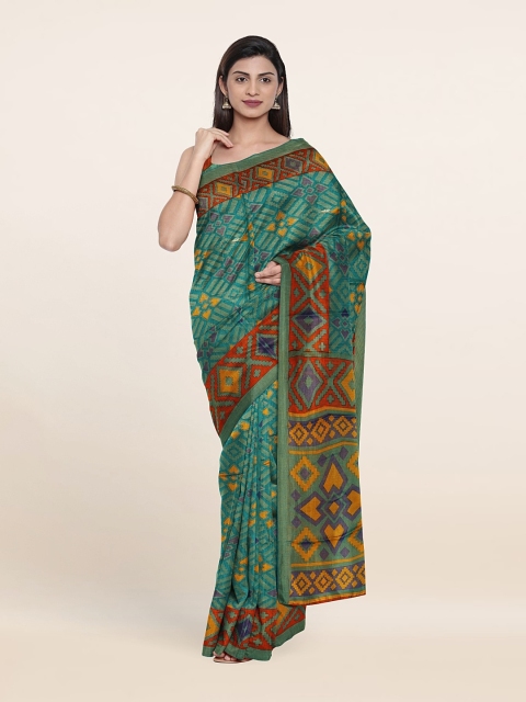 

Pothys Cotton Blend Saree, Green
