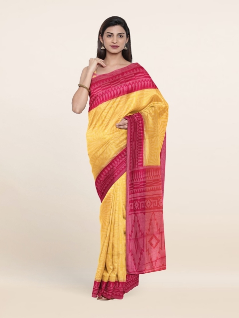 

Pothys Cotton Printed Saree, Yellow