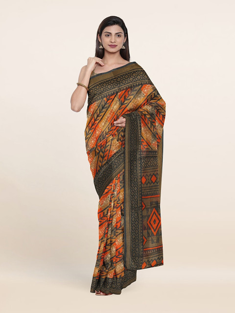 

Pothys Cotton Floral Saree, Orange