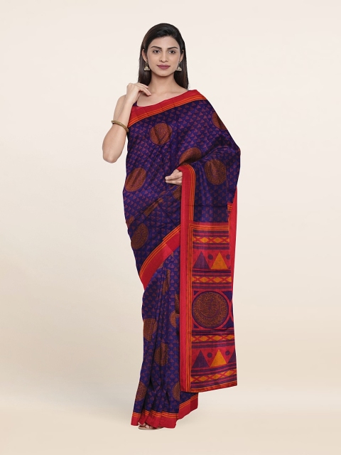 

Pothys Printed Saree, Blue