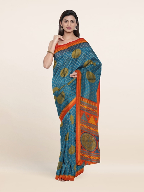 

Pothys Floral Saree, Blue