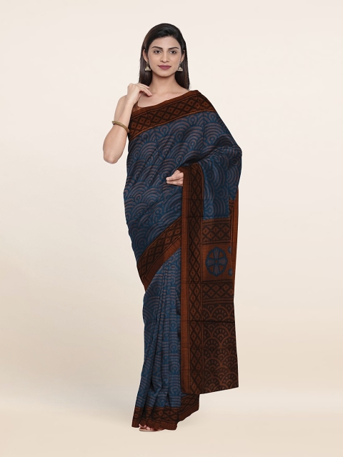

Pothys Printed Saree, Blue