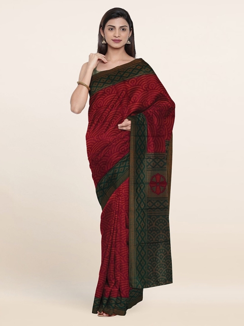 

Pothys Cotton Blend Saree, Maroon