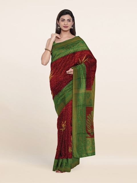 

Pothys Floral Print Saree, Purple
