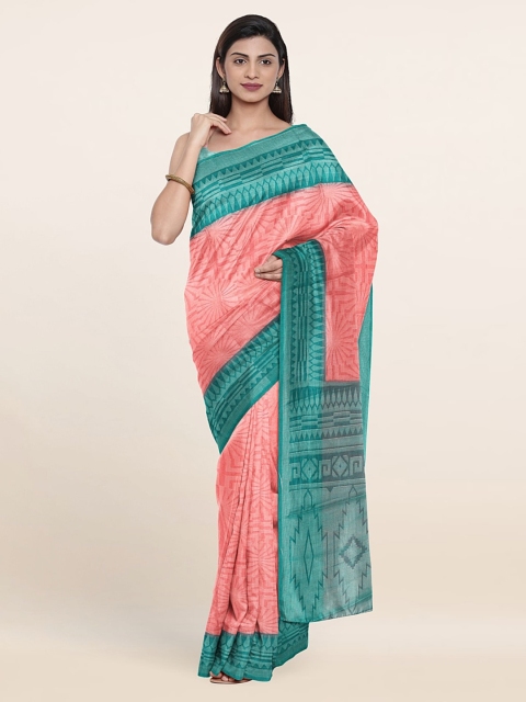 

Pothys Floral Print Saree, Pink