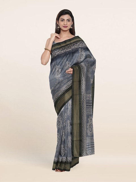 

Pothys Paisley Printed Saree, Grey