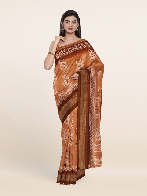 

Pothys Paisley Printed Saree, Peach
