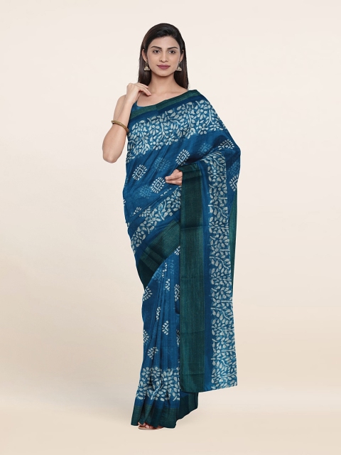 

Pothys Floral Printed Saree, Teal