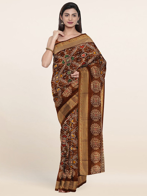 

Pothys Ethnic Motifs Saree, Brown