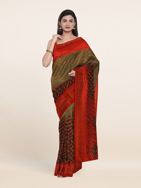 

Pothys Printed Saree, Green