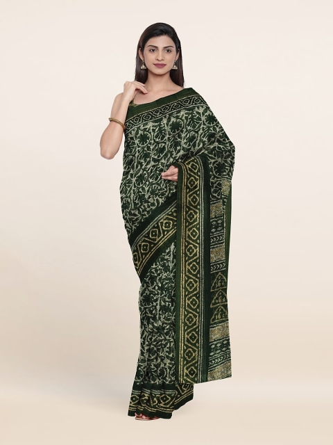 

Pothys Floral Print Saree, Green