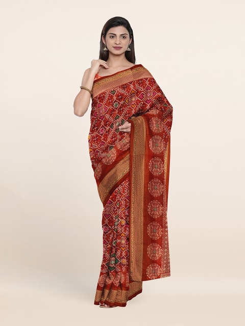 

Pothys Printed Cotton Saree, Rust