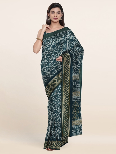 

Pothys Floral Print Saree, Green