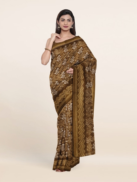 

Pothys Floral Print Saree, Khaki