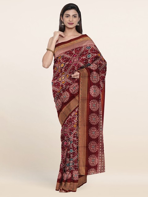 

Pothys Geometric Print Saree, Purple