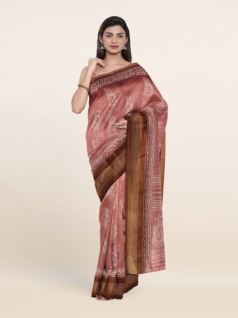 

Pothys Printed Paisley Saree, Mauve