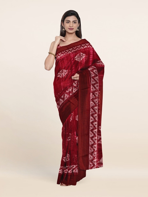 

Pothys Batik Print Saree With Unstitched Blouse, Purple