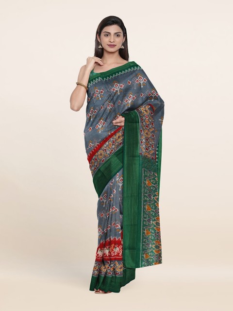 

Pothys Geometric Printed Saree, Grey