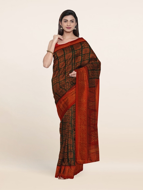 

Pothys Ethnic Motifs Printed Saree, Green