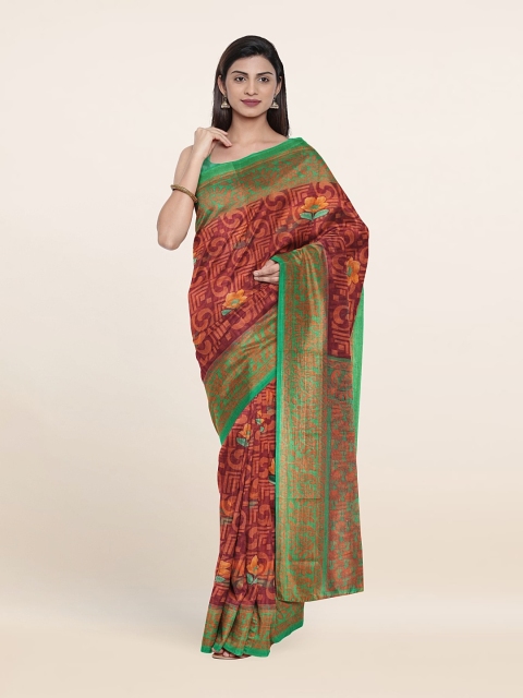 

Pothys Floral Printed Saree, Maroon