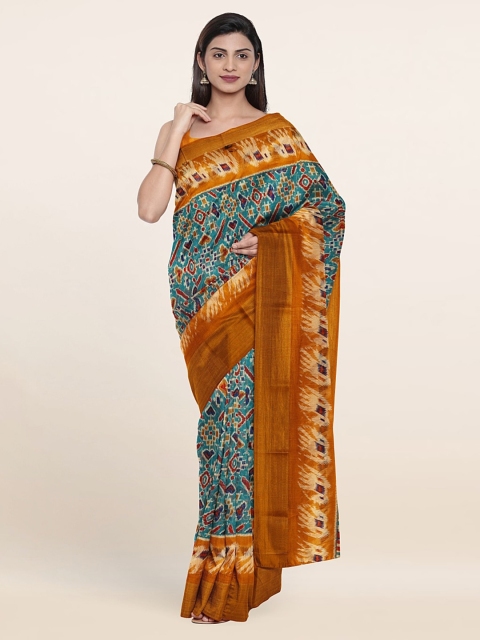 

Pothys Ethnic Motifs Printed Saree, Blue
