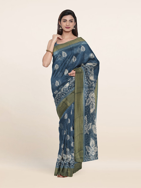 

Pothys Floral Printed Saree, Blue