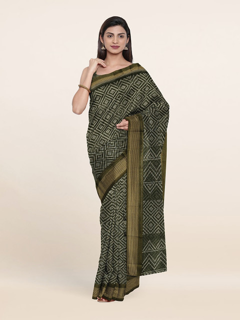 

Pothys Printed Saree, Green