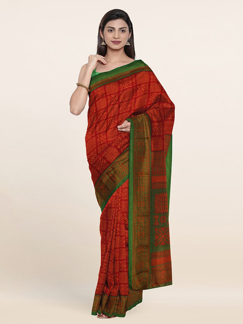 

Pothys Floral Printed Saree, Red