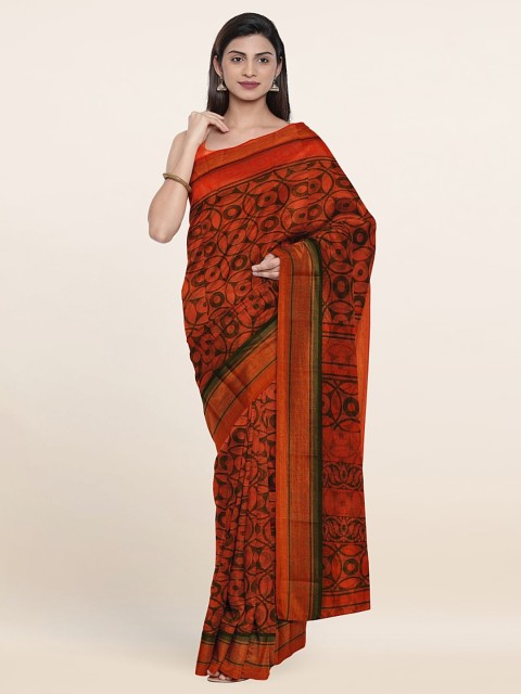 

Pothys Printed Cotton Saree, Rust