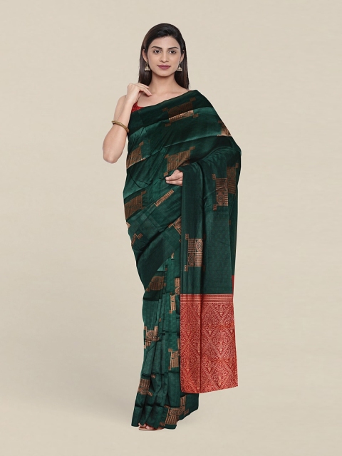 

Pothys Pure Cotton Zari Saree, Green