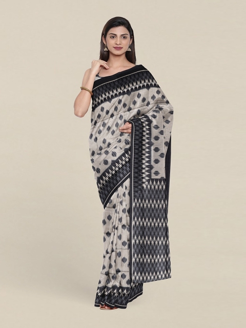 

Pothys Printed Pure Cotton Saree, Grey