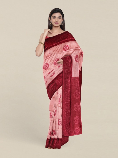 

Pothys Floral Pure Cotton Saree, Pink