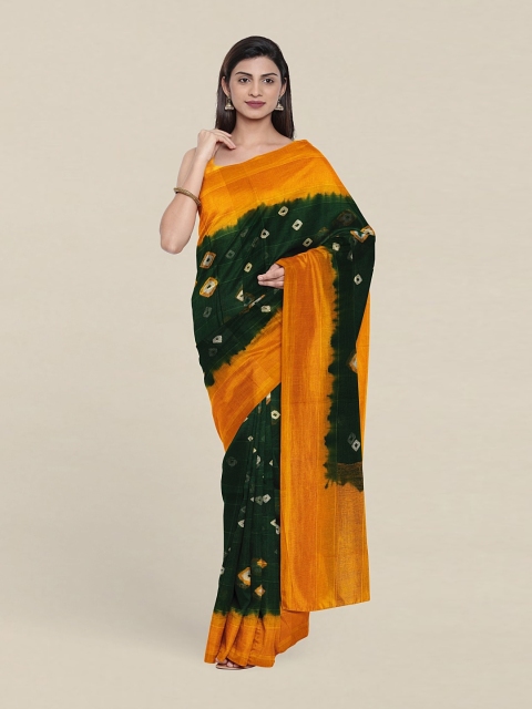 

Pothys Green & Yellow Pure Cotton Saree