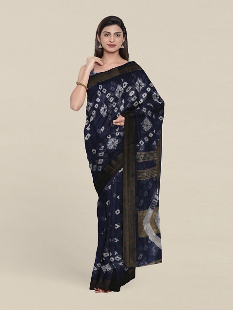 

Pothys Blue & White Tie and Dye Saree