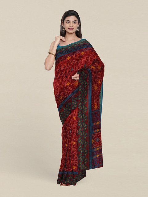 

Pothys Geometric Printed Saree, Purple