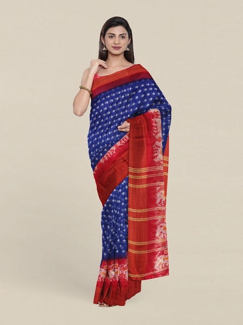 

Pothys Ethnic Motifs Zari Saree, Blue