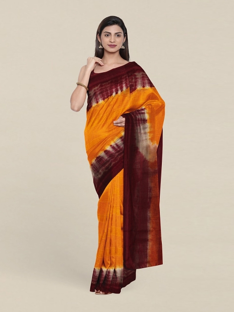 

Pothys Tie and Dye Zari Pure Cotton Saree, Yellow