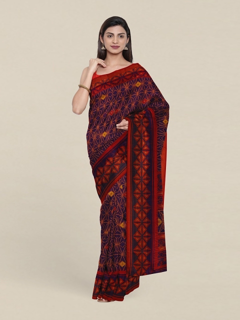 

Pothys Geometric Printed Saree, Blue
