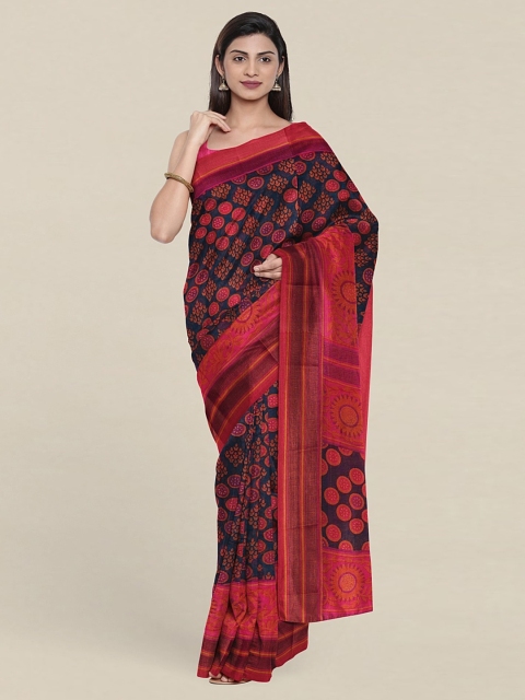 

Pothys Geometric Printed Saree, Blue