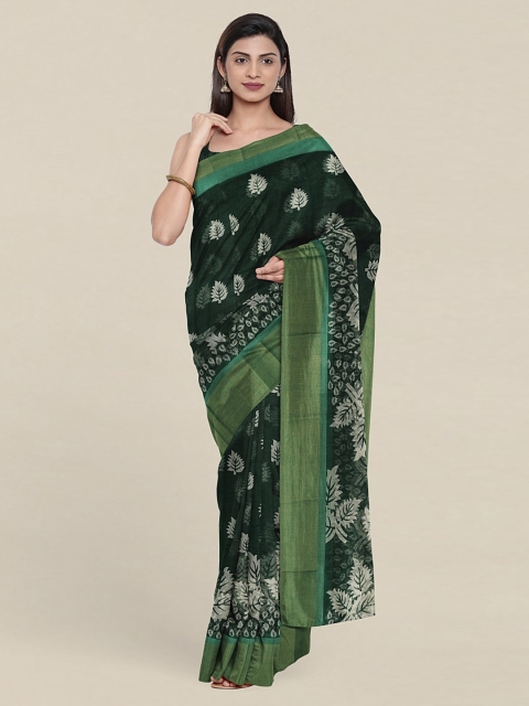 

Pothys Floral Printed Saree, Green