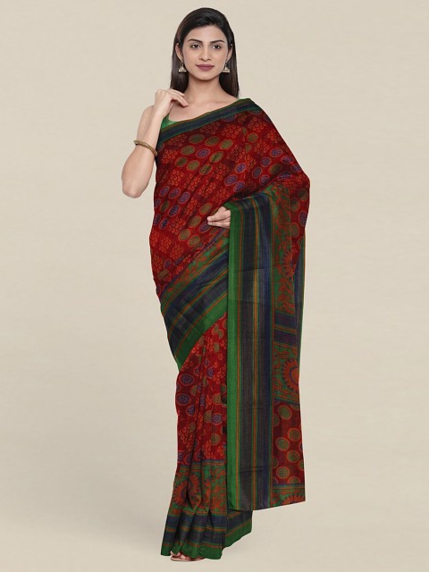 

Pothys Floral Printed Saree, Maroon