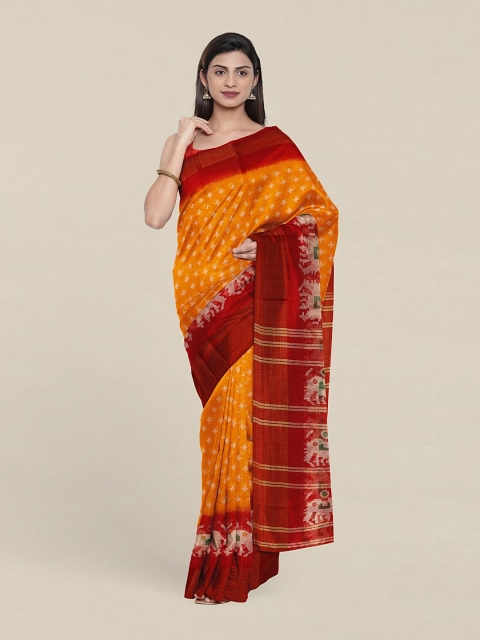 

Pothys Ethnic Motifs Printed Saree, Orange