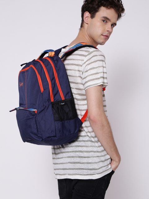 

Skybags Unisex Navy Solid Backpack, Navy blue
