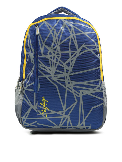 

Skybags Kids Unisex Blue & Grey Printed Footloose Colt Extra 01 Backpack