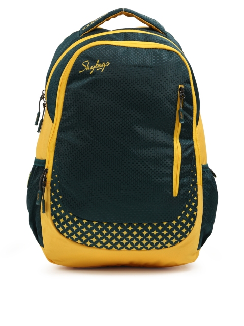 

Skybags Unisex Green & Yellow FOOTLOOSE BLITZ PLUS 02 Printed Laptop Backpack