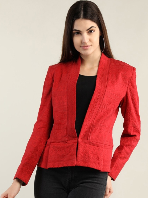 

HANG N HOLD Women Solid Winter Coats, Red