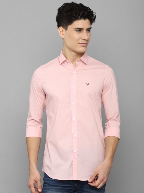 

Allen Solly Men Cotton Slim Fit Casual Shirt, Pink